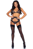 Leg Avenue Rhinestone Bra Top Lingerie Set | Angel Clothing
