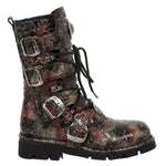 New Rock Red Vintage Flower Comfort Boots M.1473-S42 | Angel Clothing