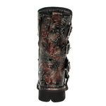 New Rock Red Vintage Flower Comfort Boots M.1473-S42 | Angel Clothing