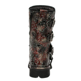 New Rock Red Vintage Flower Comfort Boots M.1473-S42 | Angel Clothing