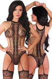 Livia Corsetti Manoella Bodystocking Black | Angel Clothing