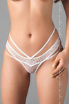 Me Seduce Amber Thong Panty White | Angel Clothing