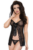 Music Legs Lace Trim Mesh Babydoll | Angel Clothing