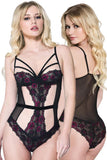 Music Legs Black Hot Pink Teddy | Angel Clothing
