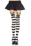 Music Legs Black White Bunny Tights | Angel Clothing