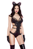 Music Legs Eyelash Lace And Wetlook Teddy | Angel Clothing