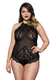 Music Legs Plus Size Teddy 80055Q Black | Angel Clothing