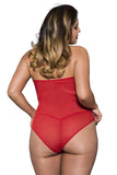 Music Legs Plus Size Teddy 80055Q Red | Angel Clothing