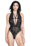 Music Legs Scalloped Trim Lace Teddy | Angel Clothing