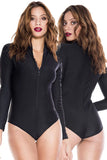 Music Legs Long Sleeve Zip Up Teddy