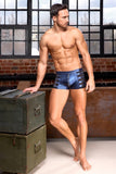 NEK Blue Metallic Shorts | Angel Clothing