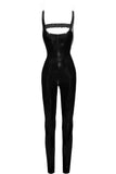 Noir Handmade Backless Catsuit (2XL) | Angel Clothing