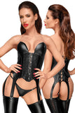 Noir Handmade Corsage with Suspender Straps (XL)