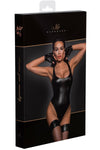 Noir Handmade Powerwetlook Body with high cut bottom hem | Angel Clothing