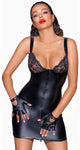 Noir Handmade Powerwetlook Mini-Dress | Angel Clothing