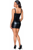Noir Handmade Powerwetlook Mini-Dress | Angel Clothing