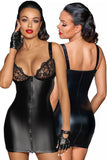 Noir Handmade Powerwetlook Mini-Dress | Angel Clothing