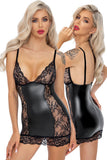 Noir Handmade Short Powerwetlook Dress | Angel Clothing