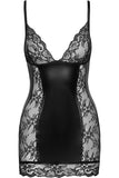Noir Handmade Short Powerwetlook Dress | Angel Clothing