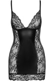 Noir Handmade Short Powerwetlook Dress | Angel Clothing