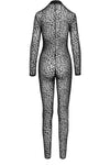 Noir Handmade Full Body Leopard Flock Catsuit | Angel Clothing