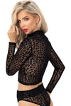 Noir Handmade Leopard Flock Top | Angel Clothing