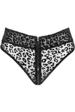 Noir Handmade Leopard Flock Panties | Angel Clothing