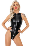 Noir Handmade Powerwetlook Bodysuit (XL, 2XL) | Angel Clothing