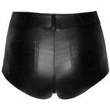 Noir Handmade Wild Crocodile Wetlook Shorts (L, XL, 2XL) | Angel Clothing