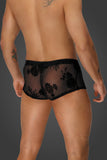 Noir Handmade Flock Embroidery Shorts | Angel Clothing