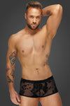 Noir Handmade Flock Embroidery Shorts | Angel Clothing