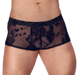 Noir Handmade Flock Embroidery Shorts | Angel Clothing