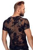 Noir Handmade Flock Embroidery T-Shirt (2XL) | Angel Clothing