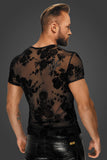 Noir Handmade Flock Embroidery T-Shirt (2XL) | Angel Clothing