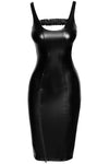 Noir Handmade Powerwetlook Midi Dress | Angel Clothing