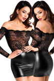 Noir Handmade Mesh Wetlook Dress | Angel Clothing