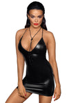 Noir Handmade Mini Powerwetlook Dress | Angel Clothing