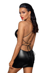 Noir Handmade Mini Powerwetlook Dress | Angel Clothing