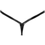 Noir Handmade Powerwetlook Thong (XL) | Angel Clothing