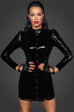 Noir Handmade Short PVC Dress (S) | Angel Clothing