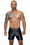 Noir Handmade Power Wetlook Shorts | Angel Clothing