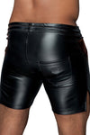 Noir Handmade Power Wetlook Shorts | Angel Clothing
