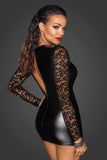 Noir Handmade Short Powerwetlook Dress (S, M, XL, 2XL) | Angel Clothing