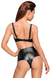 Noir handmade Powerwetlook Shorts (S, L) | Angel Clothing