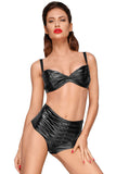 Noir handmade Powerwetlook Shorts (S, L) | Angel Clothing