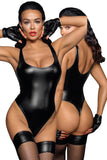Noir Handmade Powerwetlook Body with high cut bottom hem