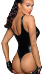 Noir Handmade Powerwetlook Body with high cut bottom hem | Angel Clothing