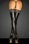 Noir Handmade Superstar Powerwetlook Stockings | Angel Clothing