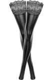 Noir Handmade Superstar Powerwetlook Stockings | Angel Clothing