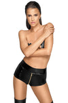 Noir Handmade Sexy Shorts with Full Zip | Angel Clothing